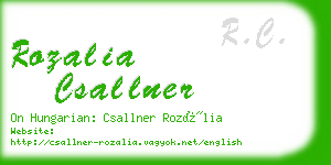 rozalia csallner business card